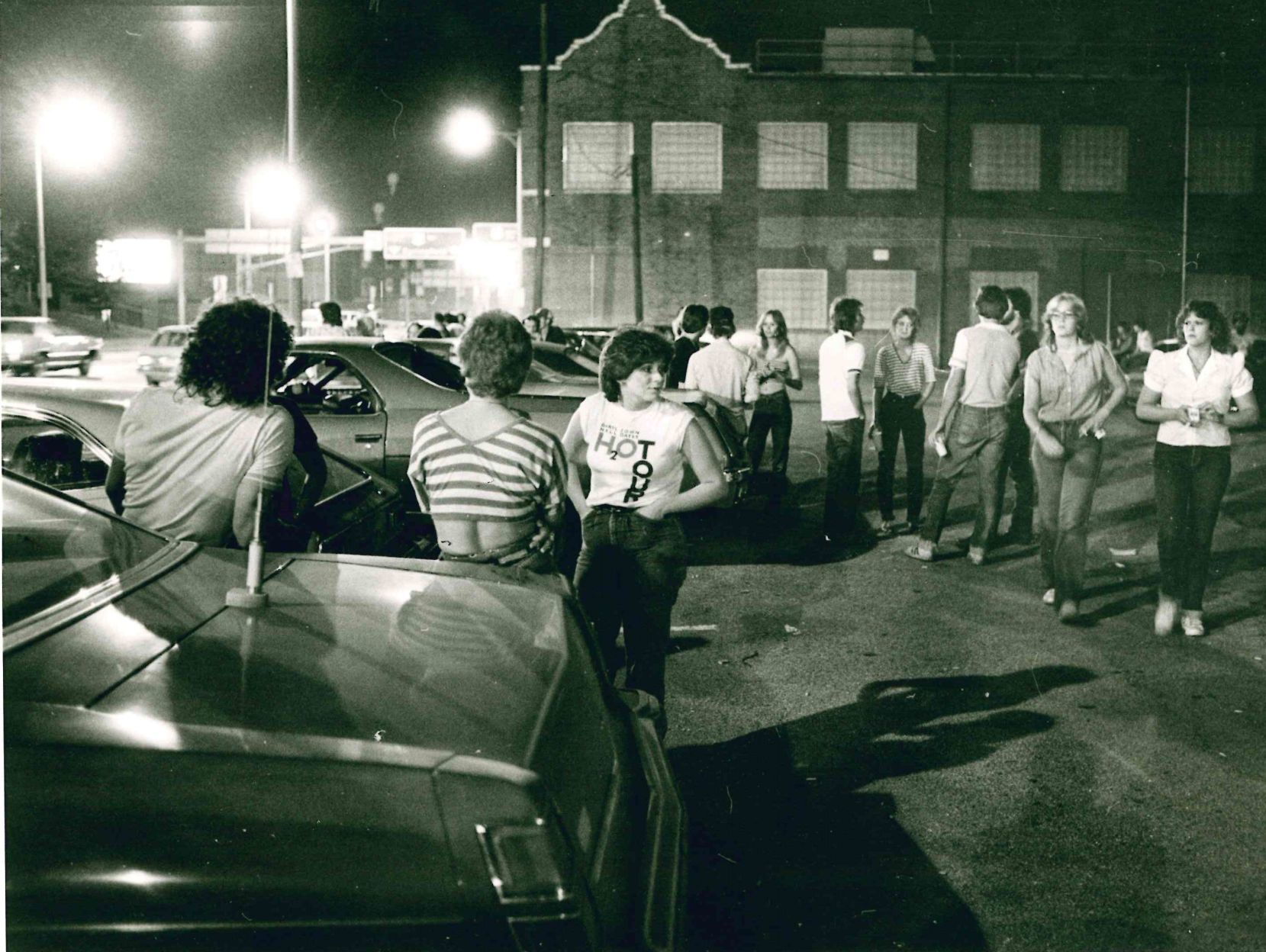 Parking lot gathering
